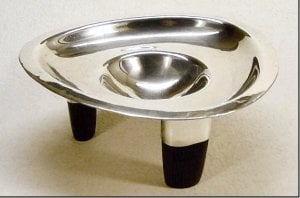 William Spratling Ashtray Mounted on Three Rosewood Legs