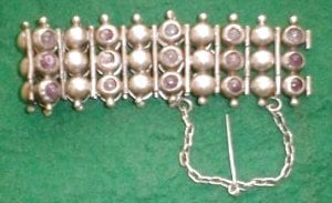 William Spratling Amethyst Half Ball Bracelet