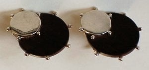 William Spratling Ebony Disc Earrings