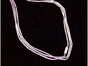 William Spratling Narrow Silver Tube Link Necklace