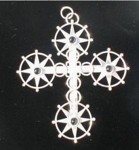 William Spratling Four Circle Amethyst Cross