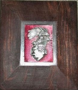 William Spratling Mayan Head in Ebony Frame
