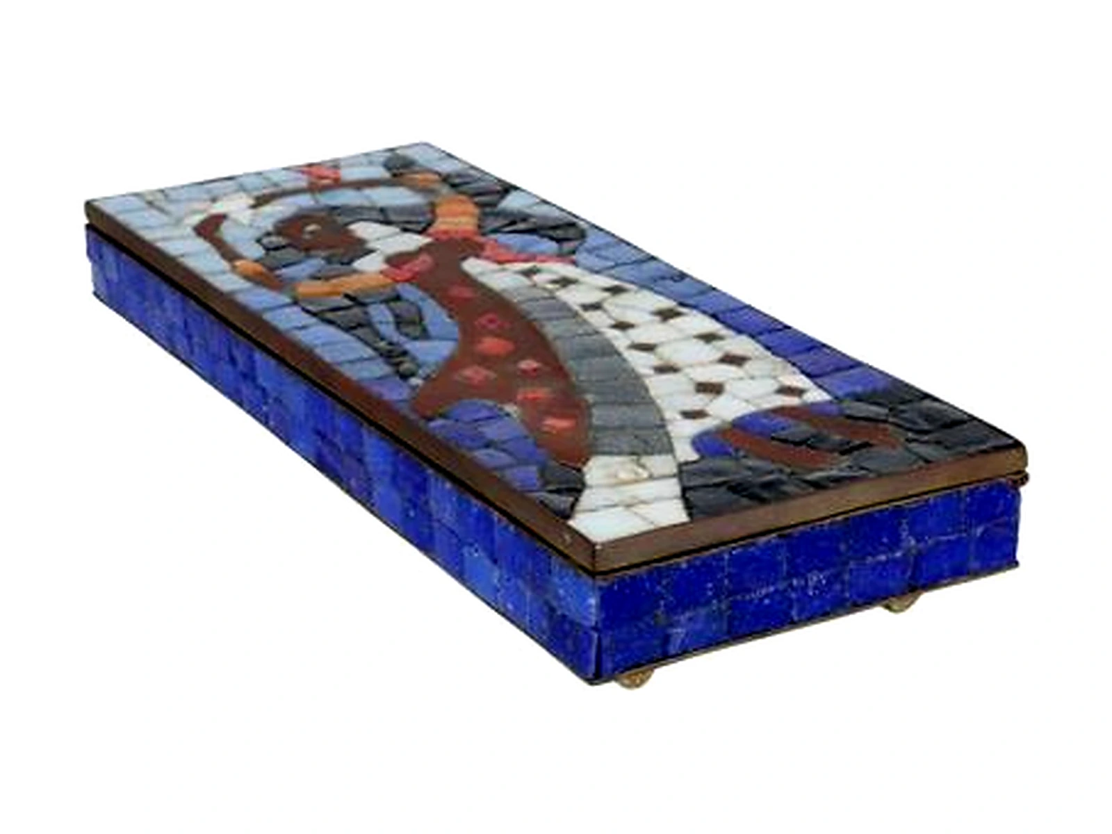 Salvador Terán Woman with Star Mosaic Brass Box