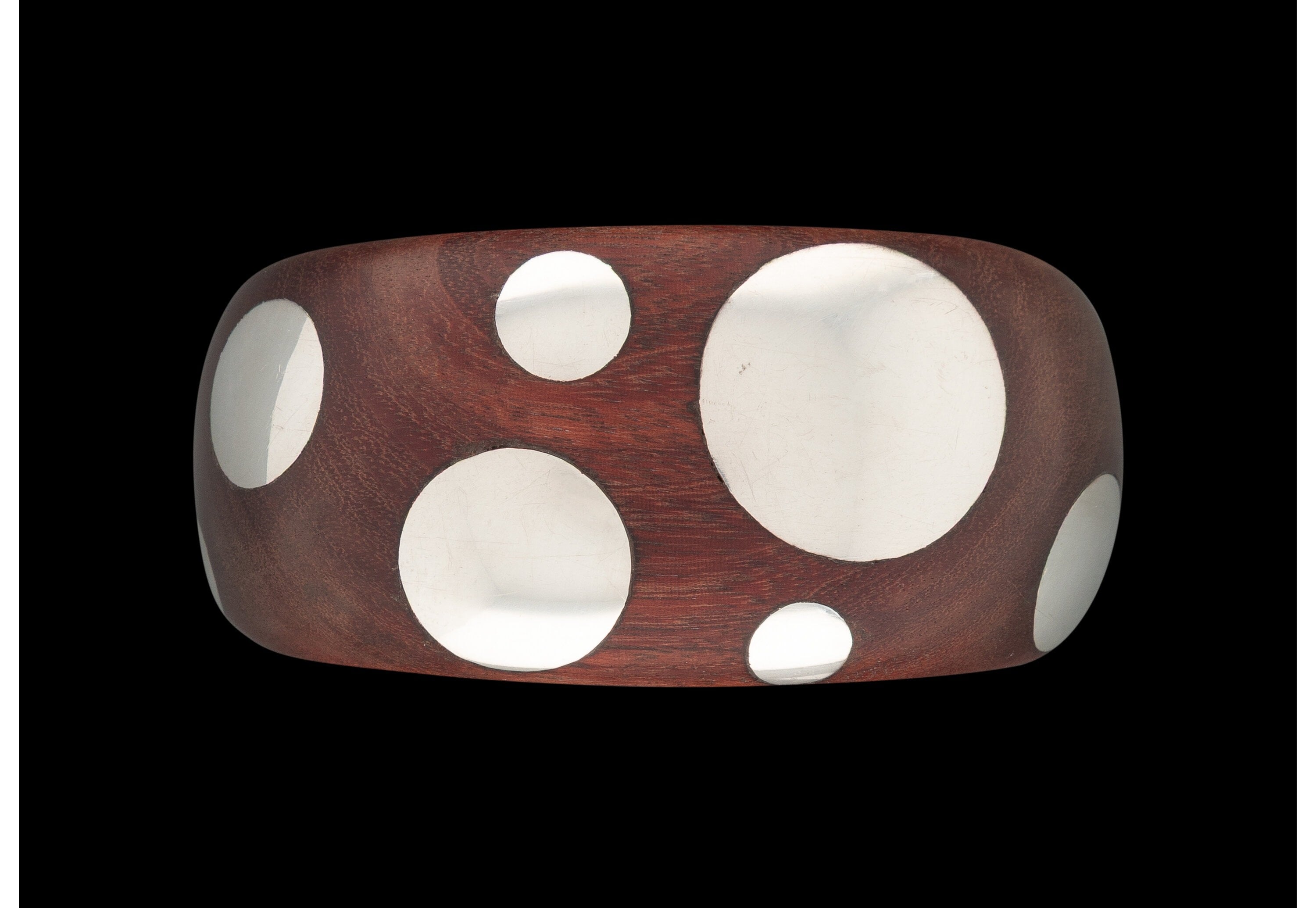 William Spratling Silver Disc Ebony Bracelet