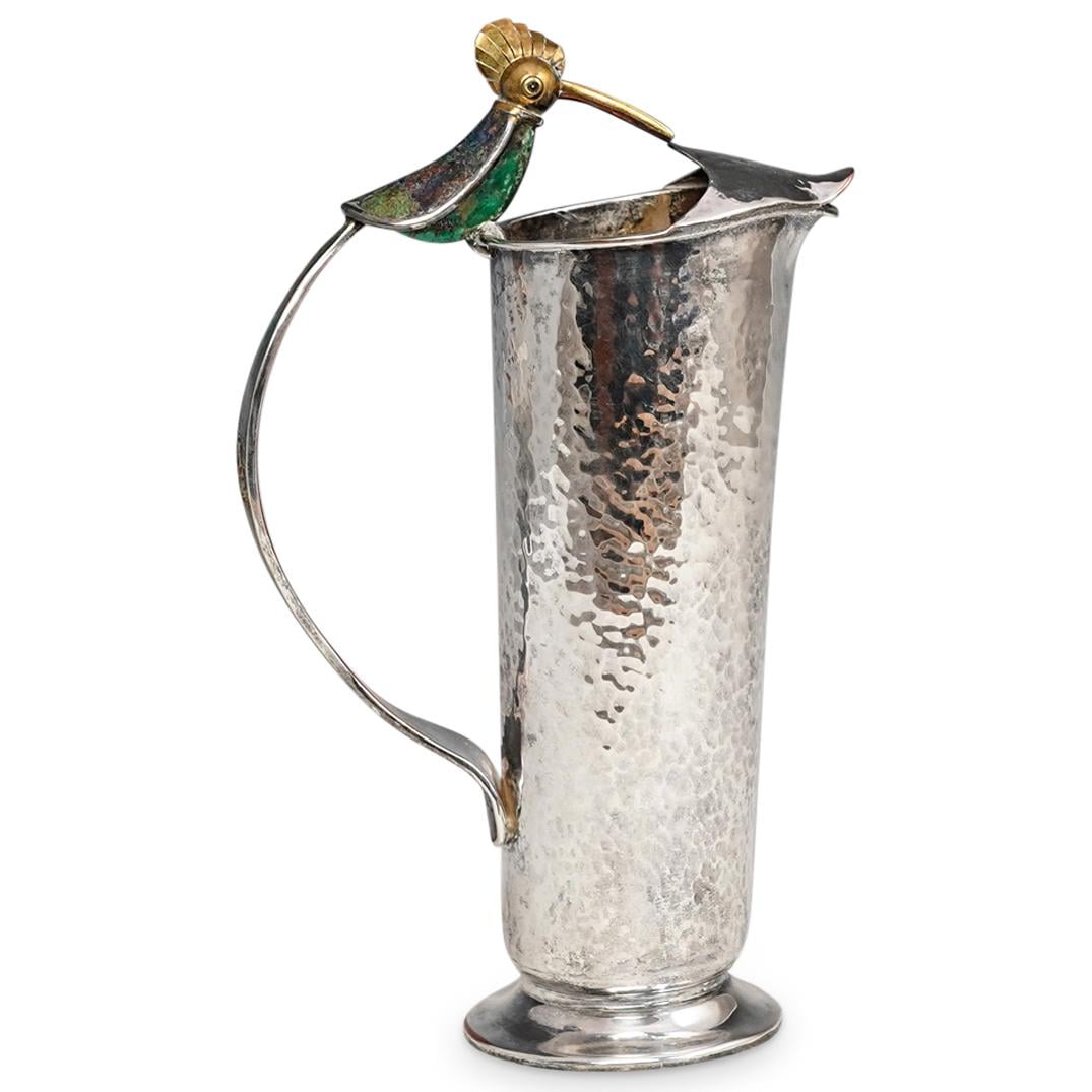 Los Castillo Hummingbird Stone Inlay Pitcher