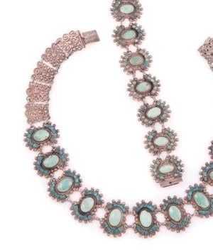MATL (Matilde Poulat) Round-Link Necklace with Turquoise