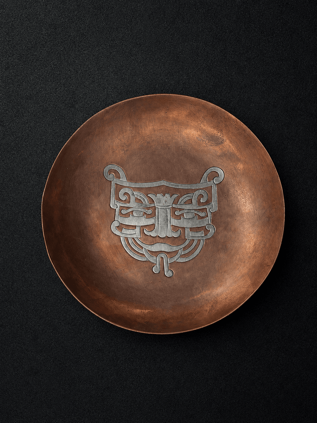 Ana Núñez Brilanti (Victoria de Taxco) Bowl with Pre-Columbian Mask, Model No. 109