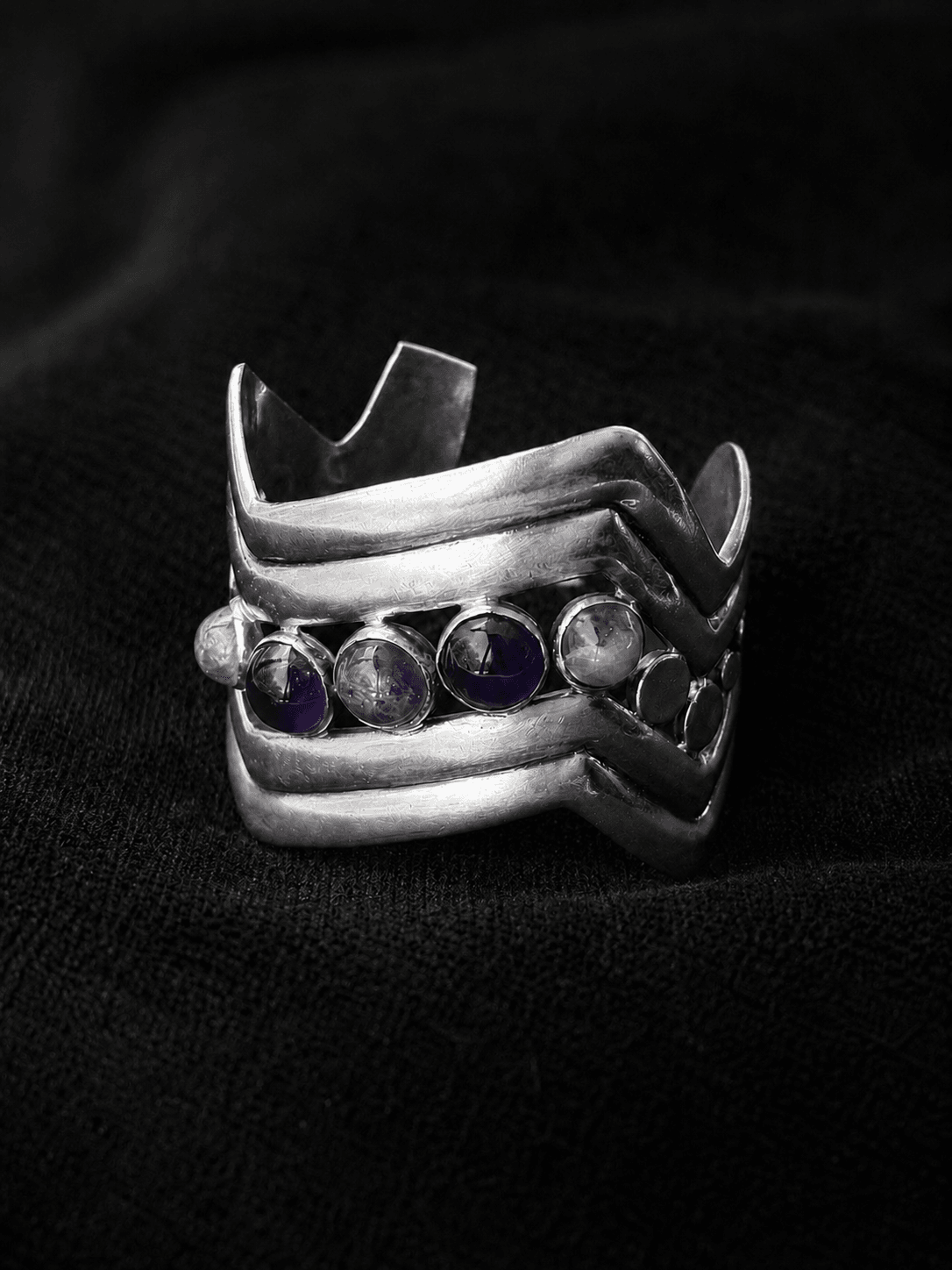 William Spratling Zig Zag Bracelet with Amethysts