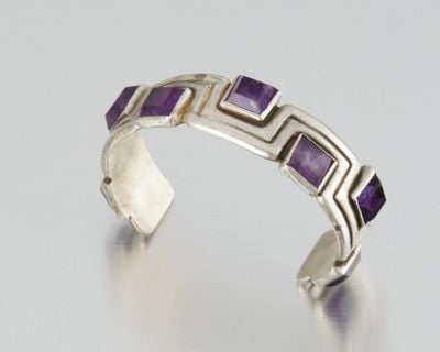 Héctor Aguilar Amethyst Pyramid Cuff