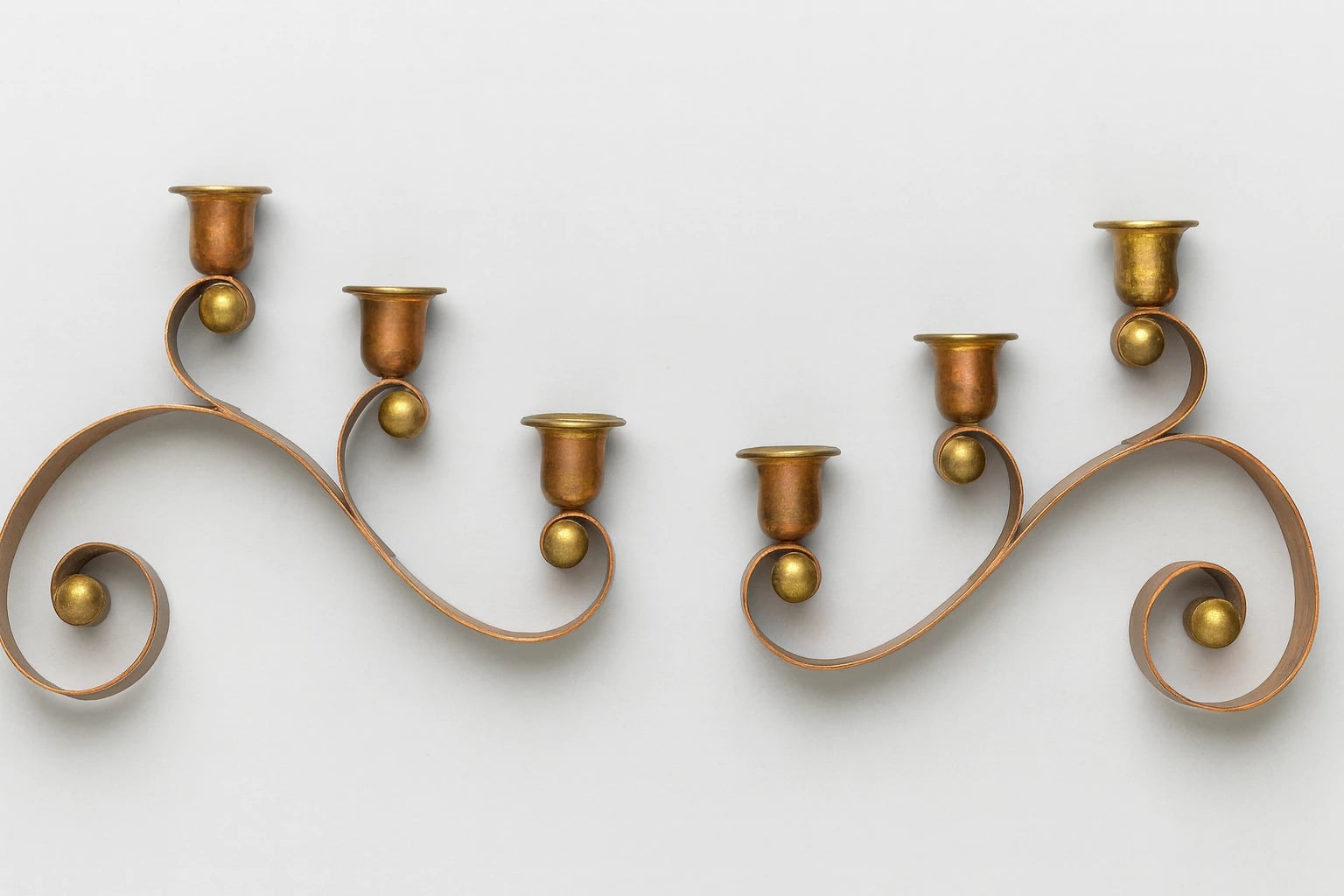 Héctor Aguilar Copper & Brass Candelabra