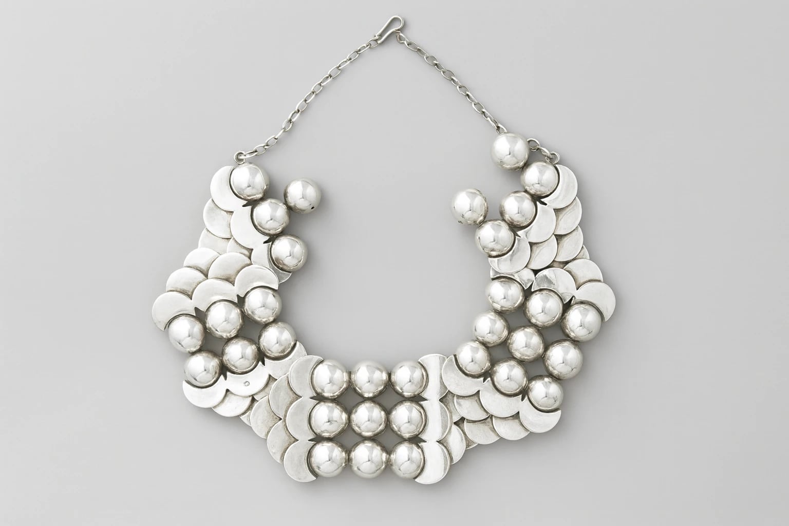 Héctor Aguilar Fish-Scale and Sphere Beaded Necklace