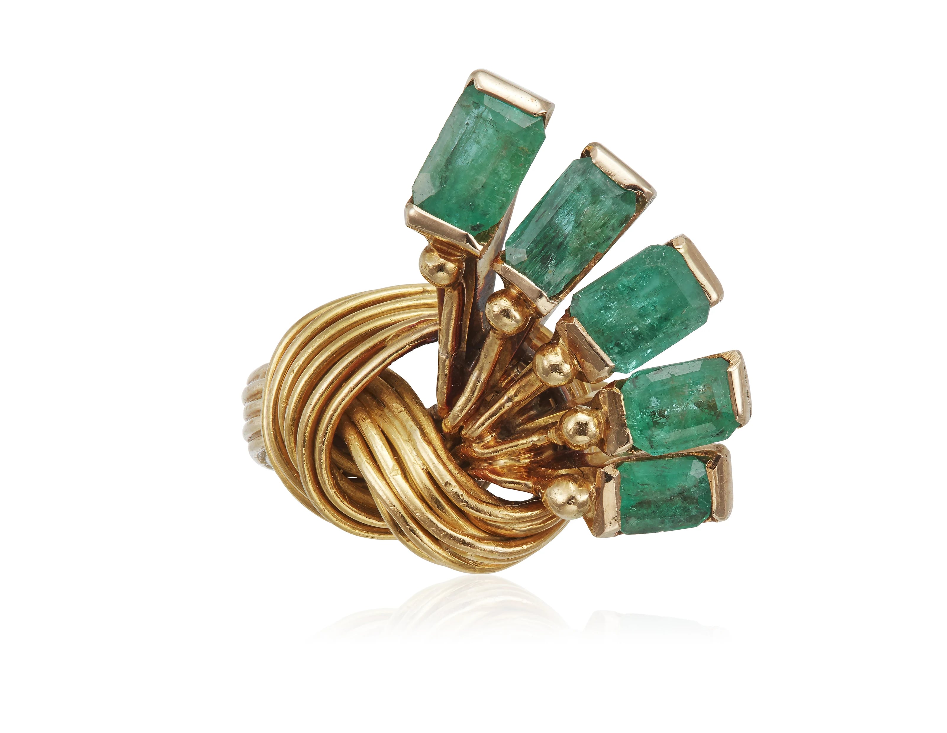 Antonio Pineda Emerald and Gold Ring