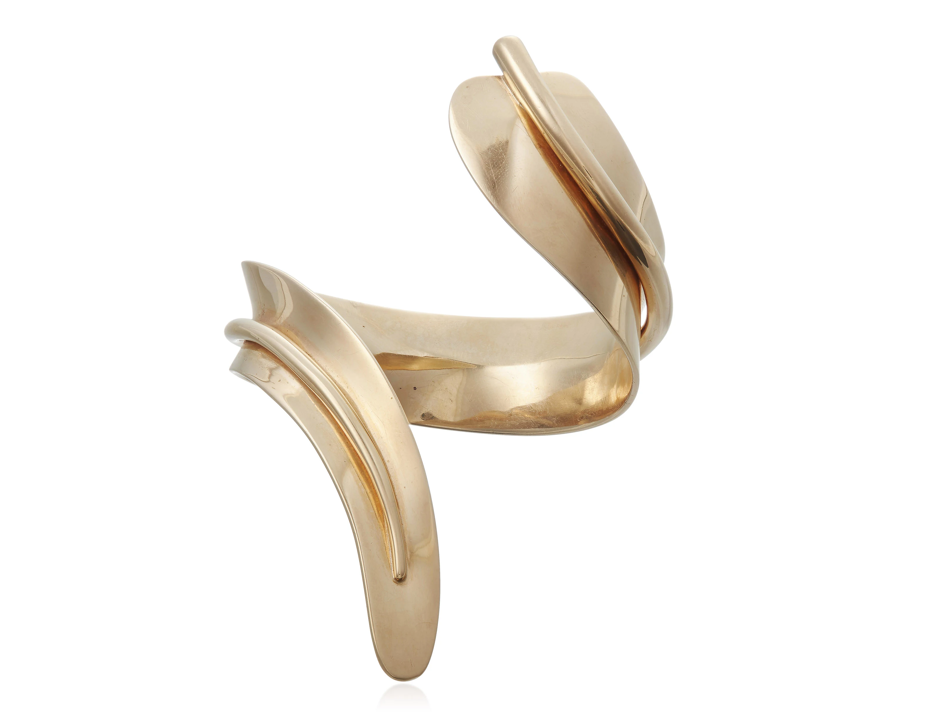 Antonio Pineda Wrapped Leaf Gold Cuff Bracelet