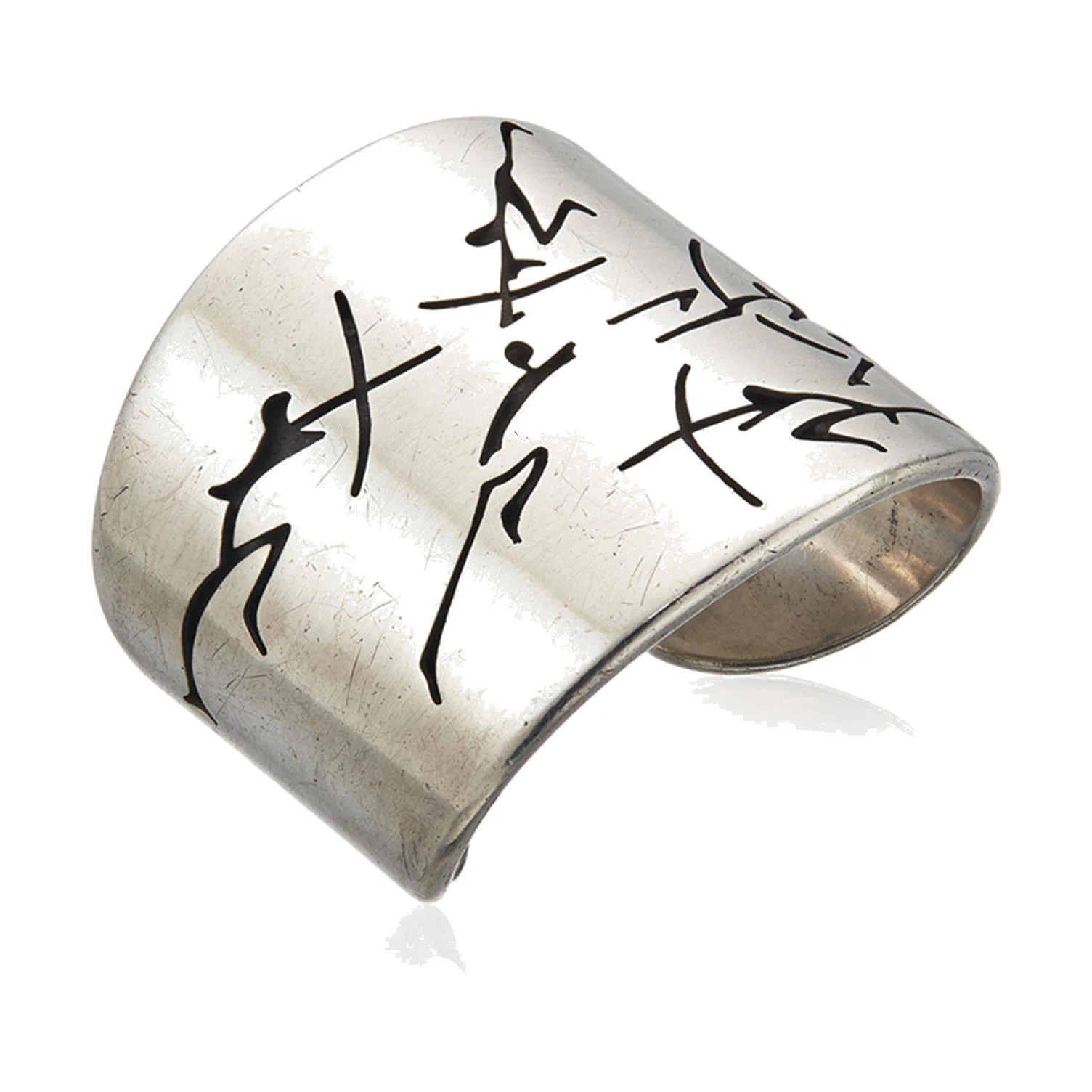 Antonio Pineda Native Warrior Silver Cuff Bracelet