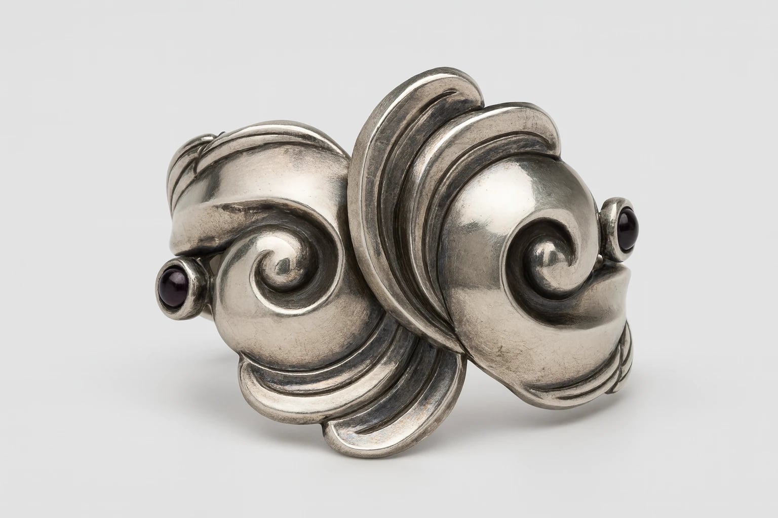 Enrique Ledesma Double Scroll Bracelet with Amethysts