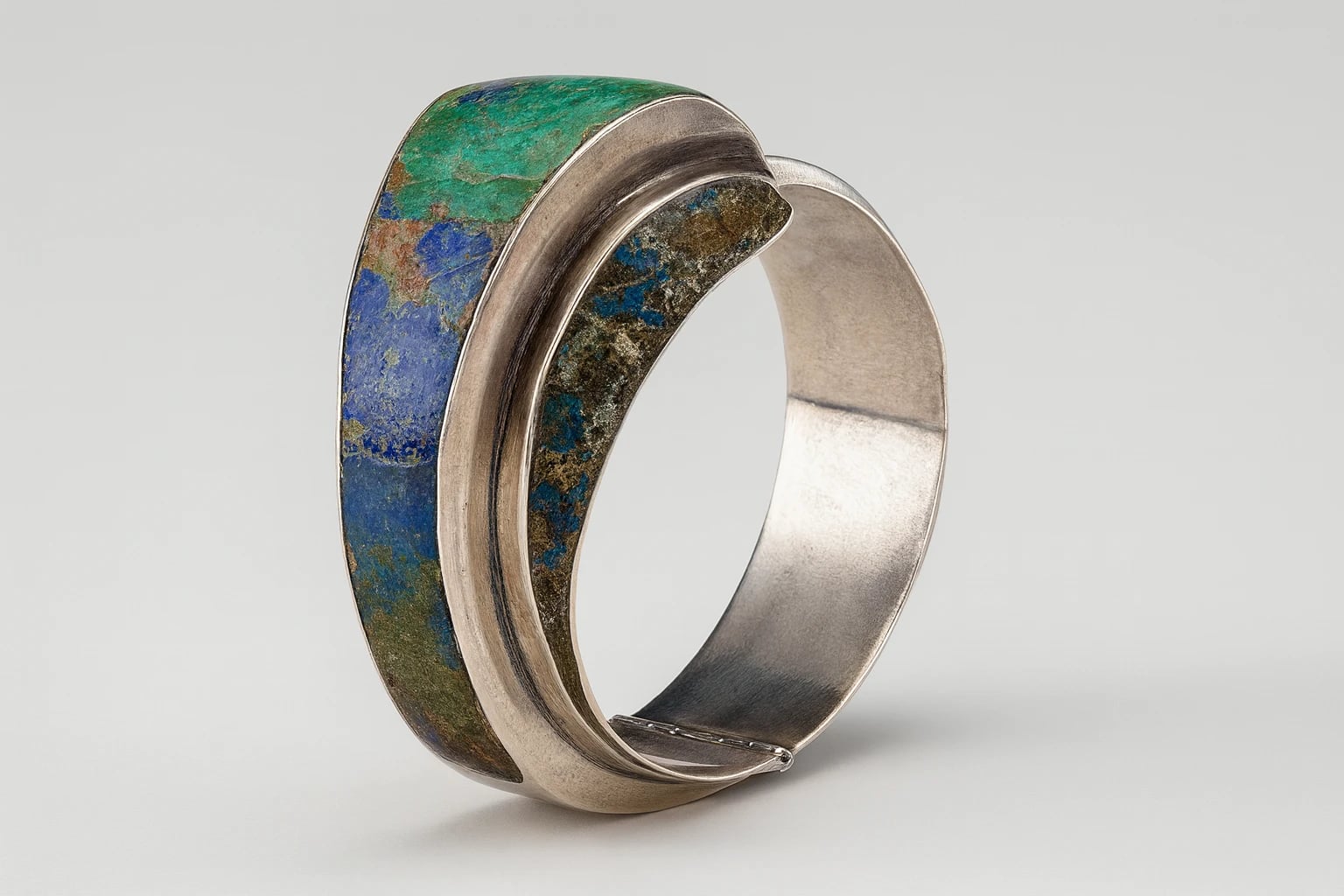 Los Castillo Stone-Mosaic Bracelet with Chrysocolla