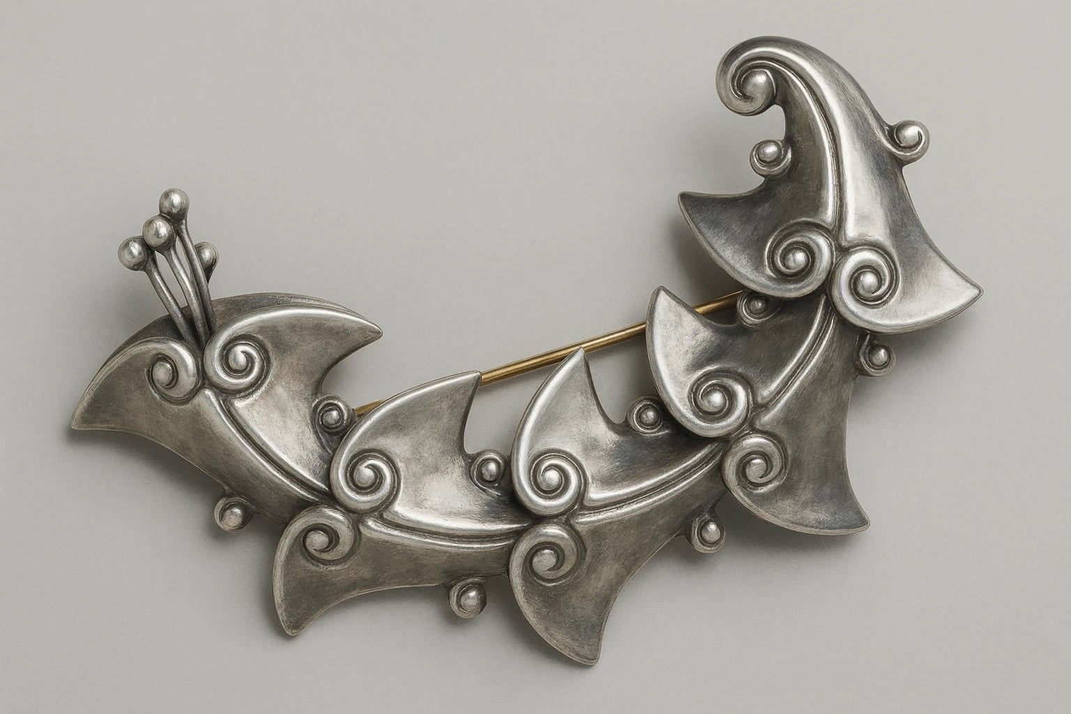 Los Castillo Fantasy Flower Brooch with Curled Petals