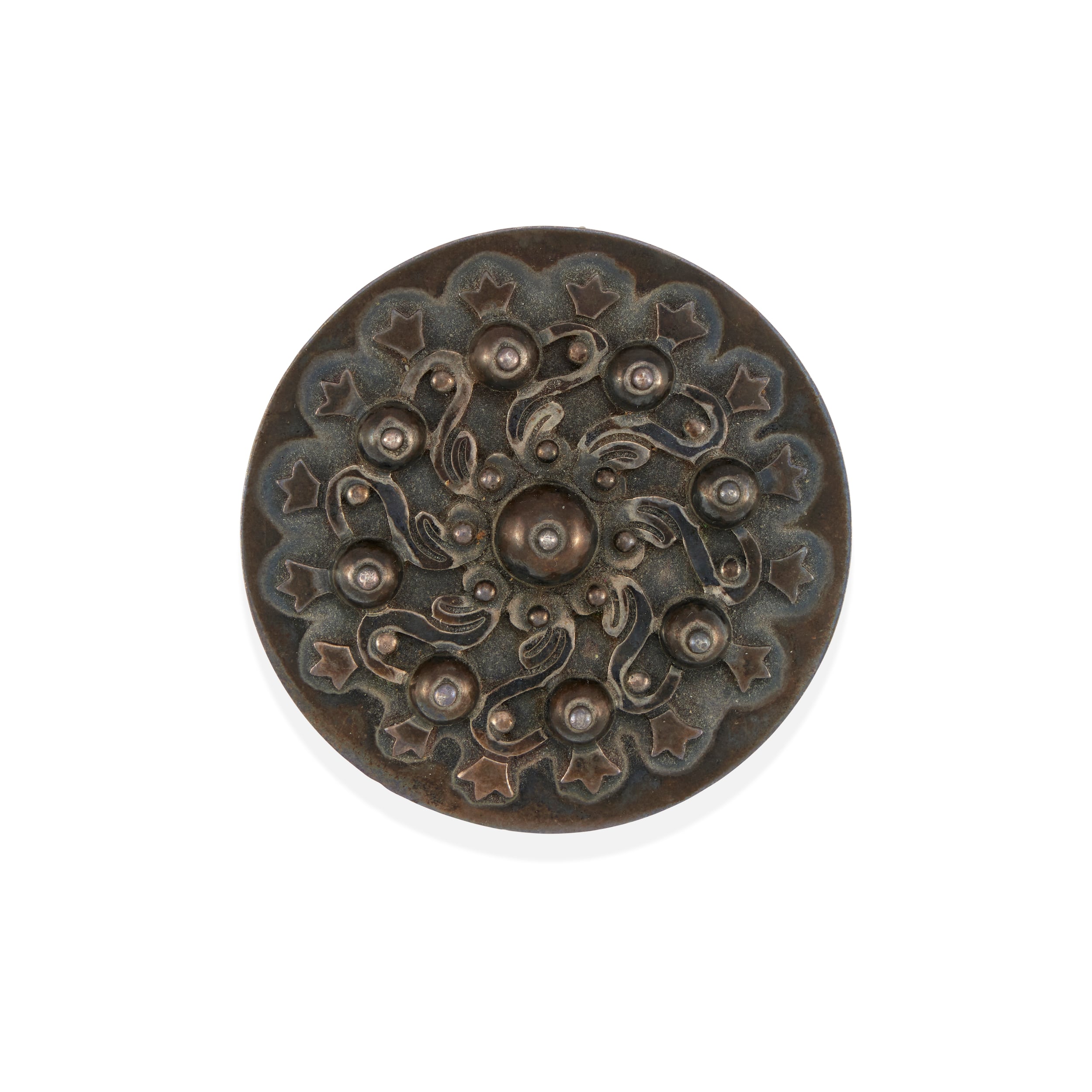 Los Castillo Circular Crown Brooch