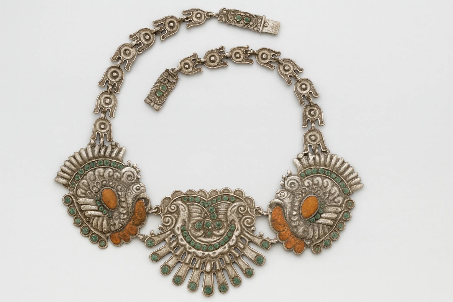 MATL (Matilde Poulat) Mask Fringe Necklace with Hardstone