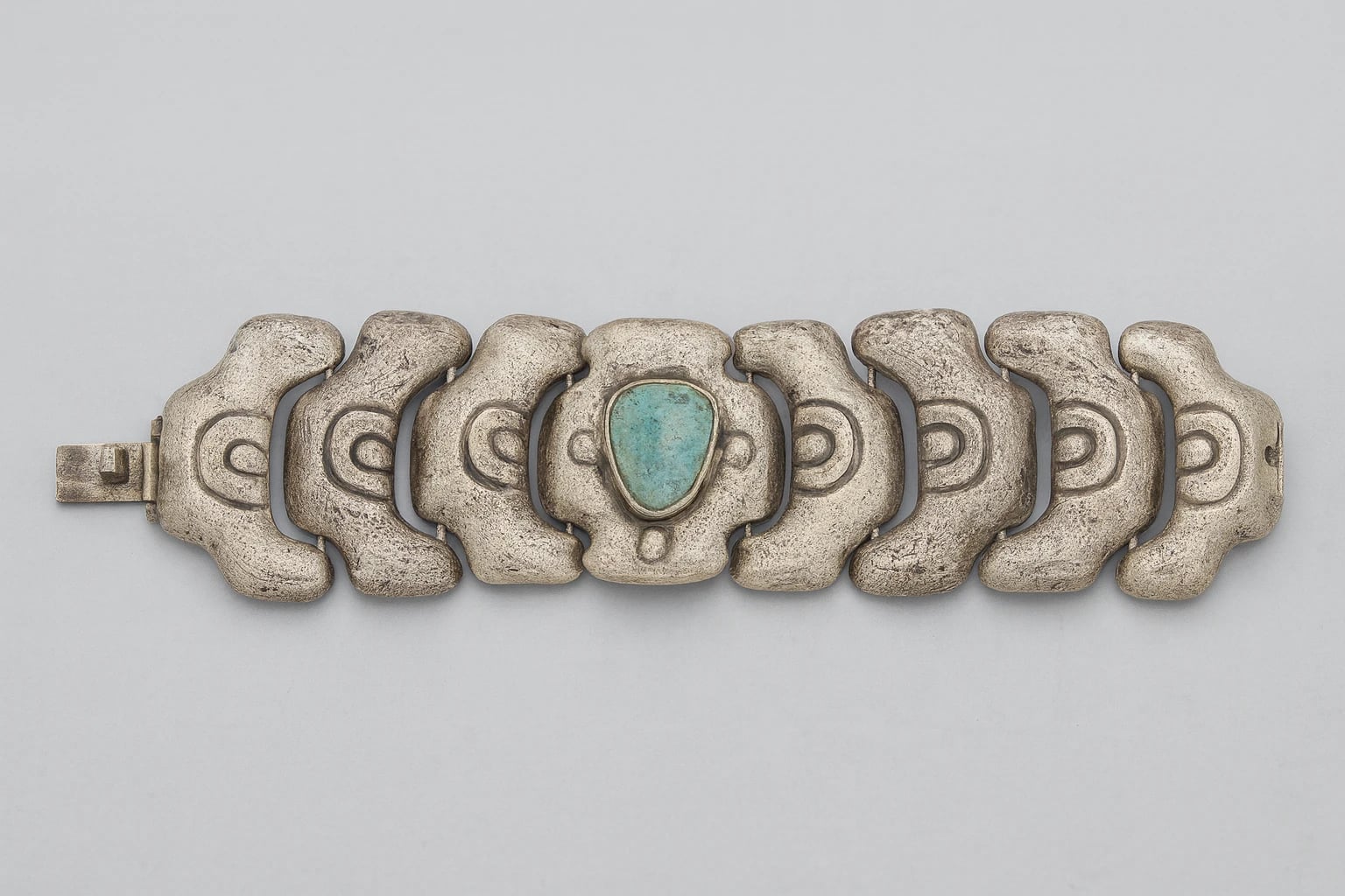 MATL (Matilde Poulat) Scallop-Link Bracelet with Turquoise
