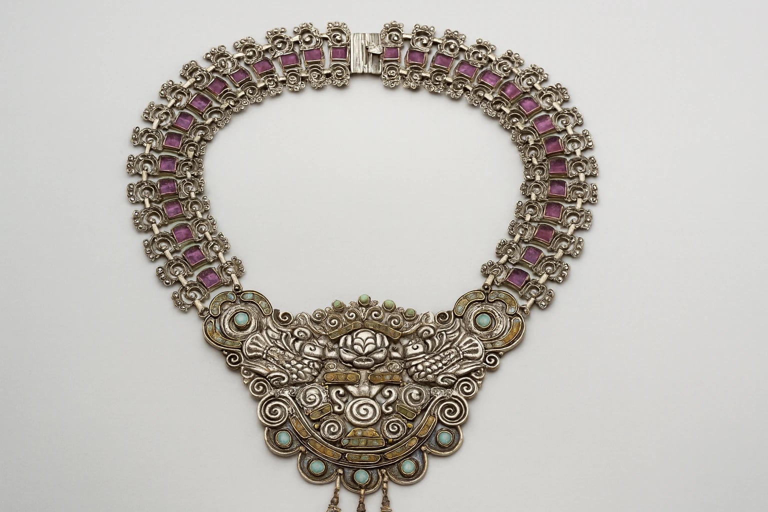 MATL (Matilde Poulat) Dove Fringe Necklace with Turquoise