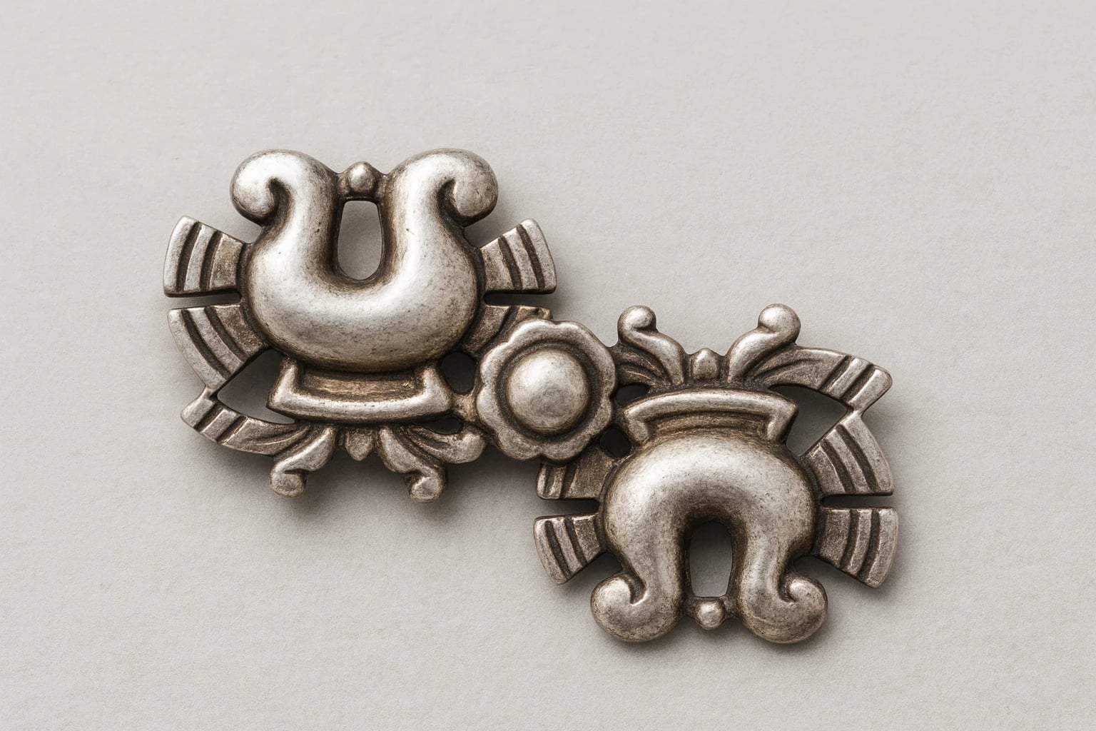 William Spratling Silson Double Urn Brooch