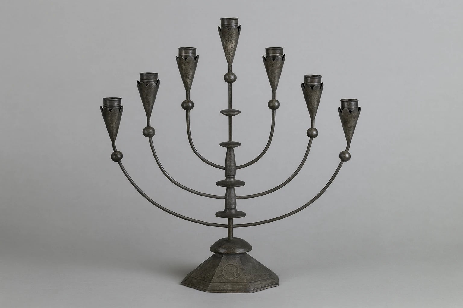 William Spratling Seven Arm Tin Candelabra