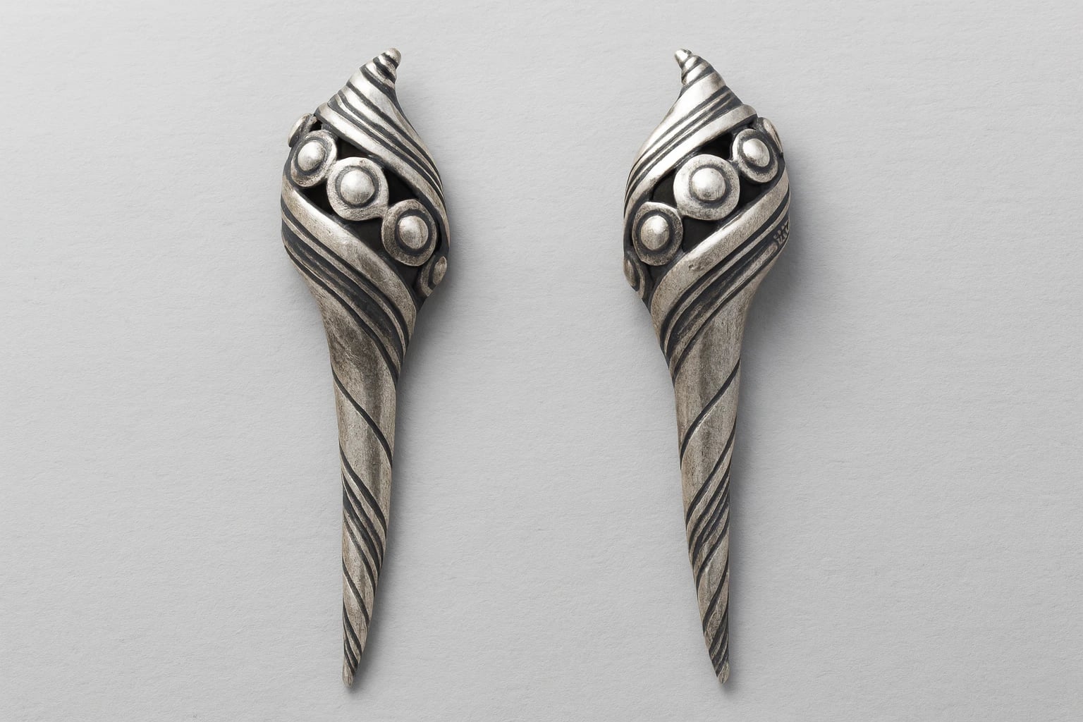 William Spratling Fluted Shell Earrings