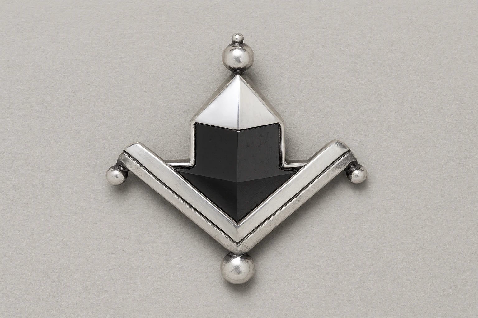 William Spratling Art Deco Obsidian Brooch