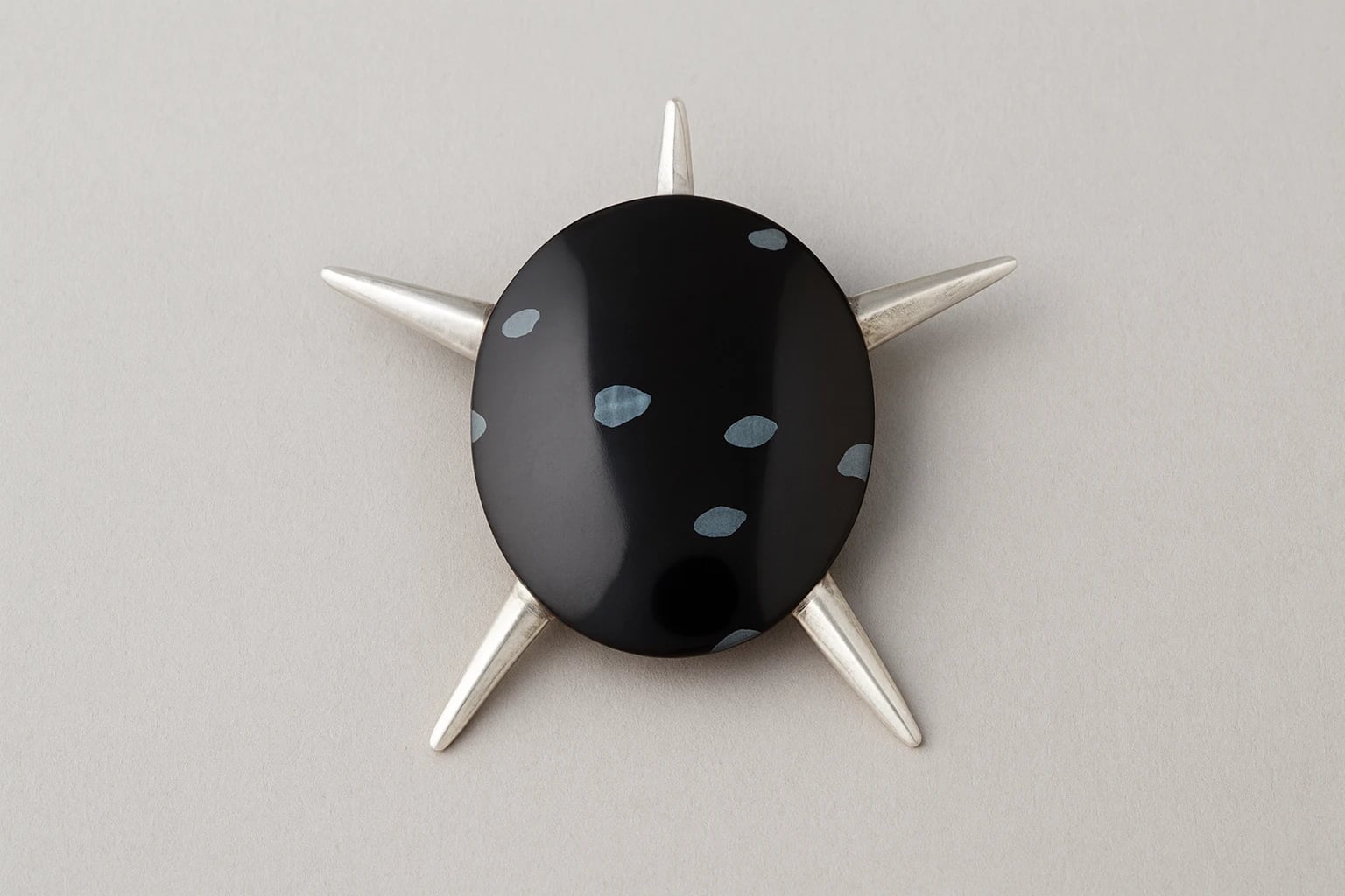 William Spratling Conch and Obsidian Brooch