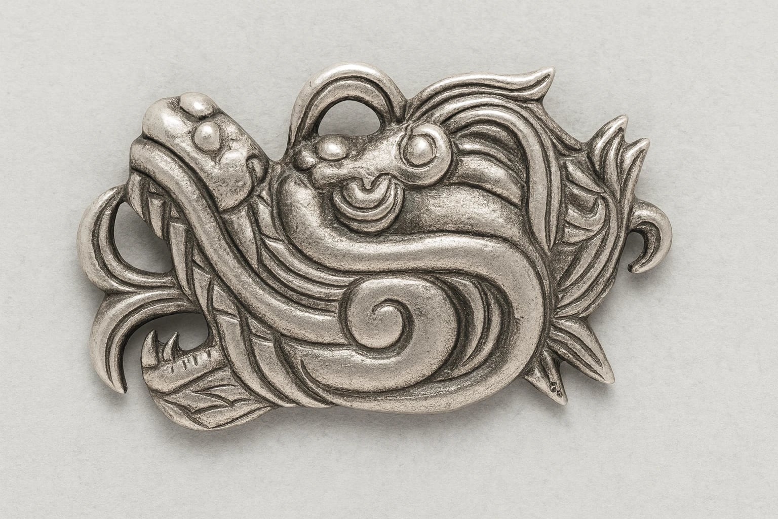 William Spratling Quetzalcoatl Head Brooch