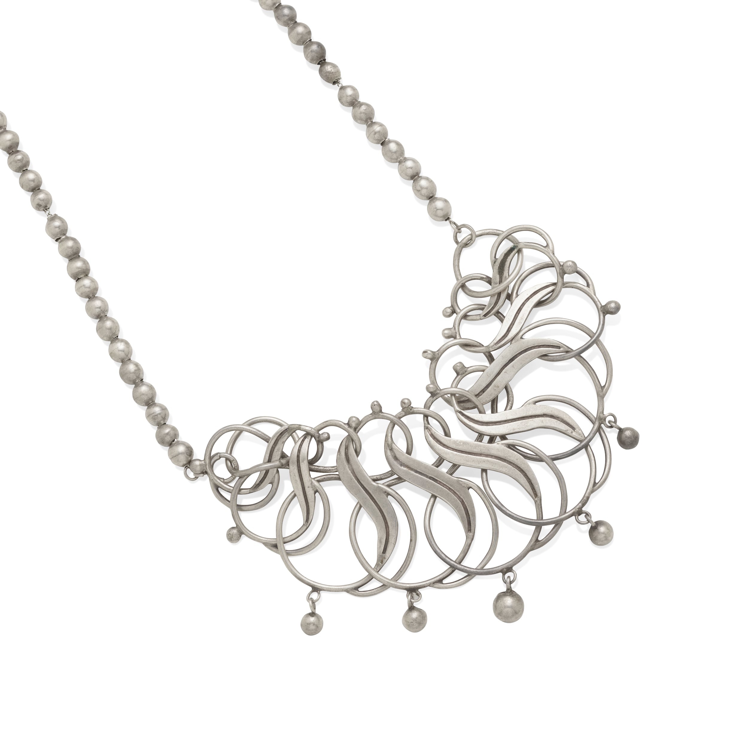 William Spratling Swirled and Twisted Three Dimensional Necklace
