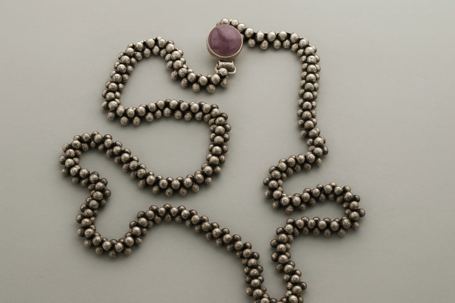 William Spratling Long Caviar Necklace