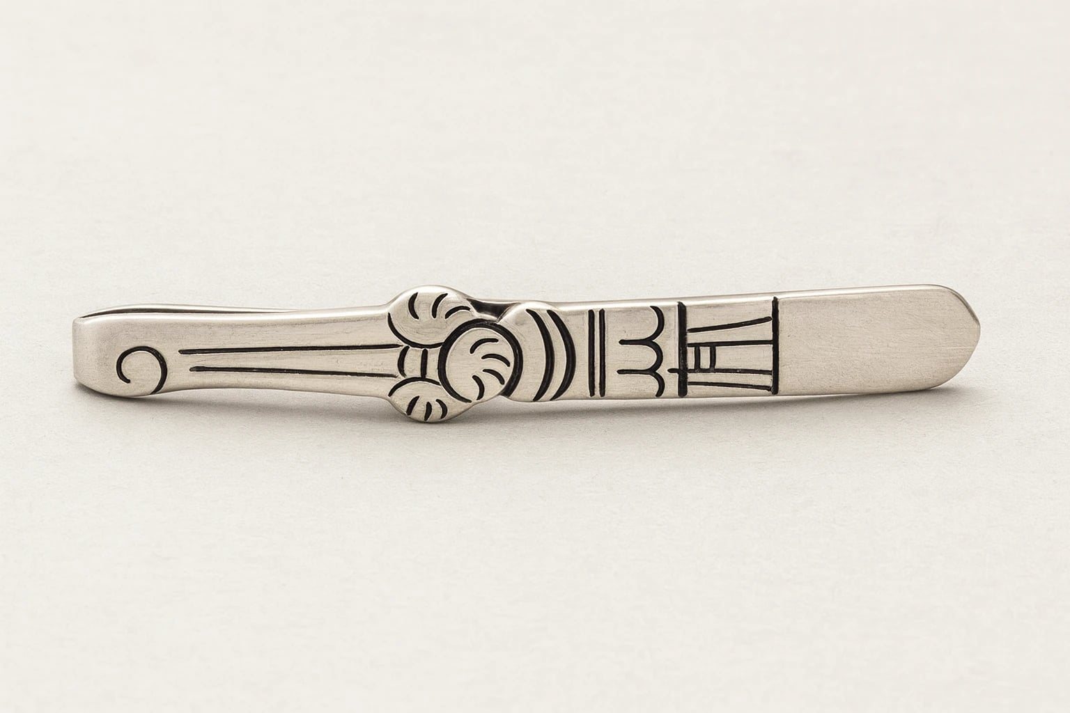 William Spratling Tie Clasp with Pre-Columbian Designs