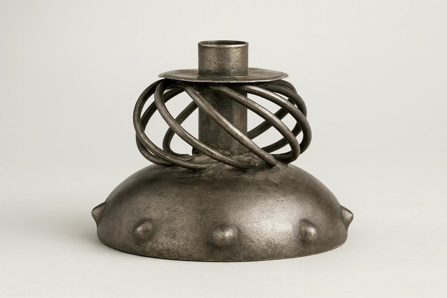 William Spratling Tin Swirled Candlestick