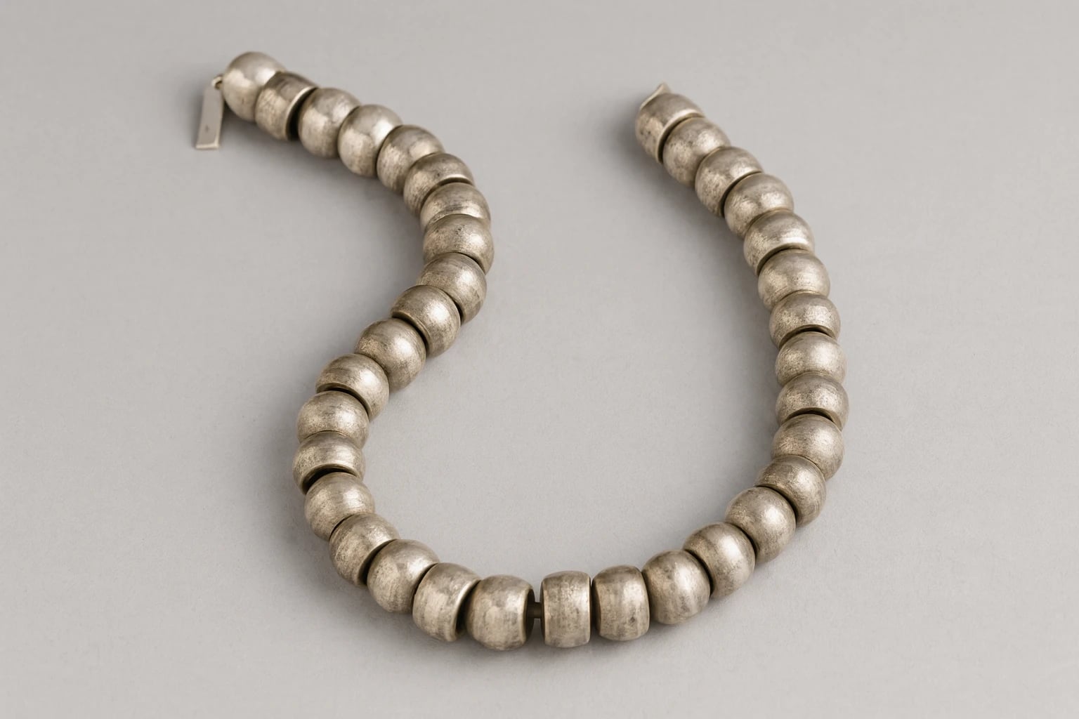 William Spratling Necklace of Large Silver Beads