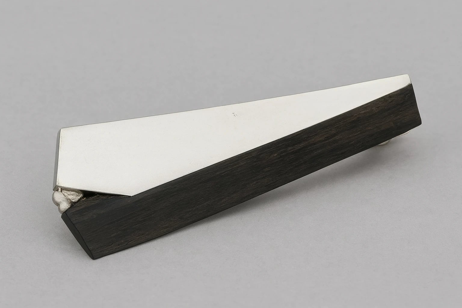 William Spratling Tie Clasp of Ebony and Silver