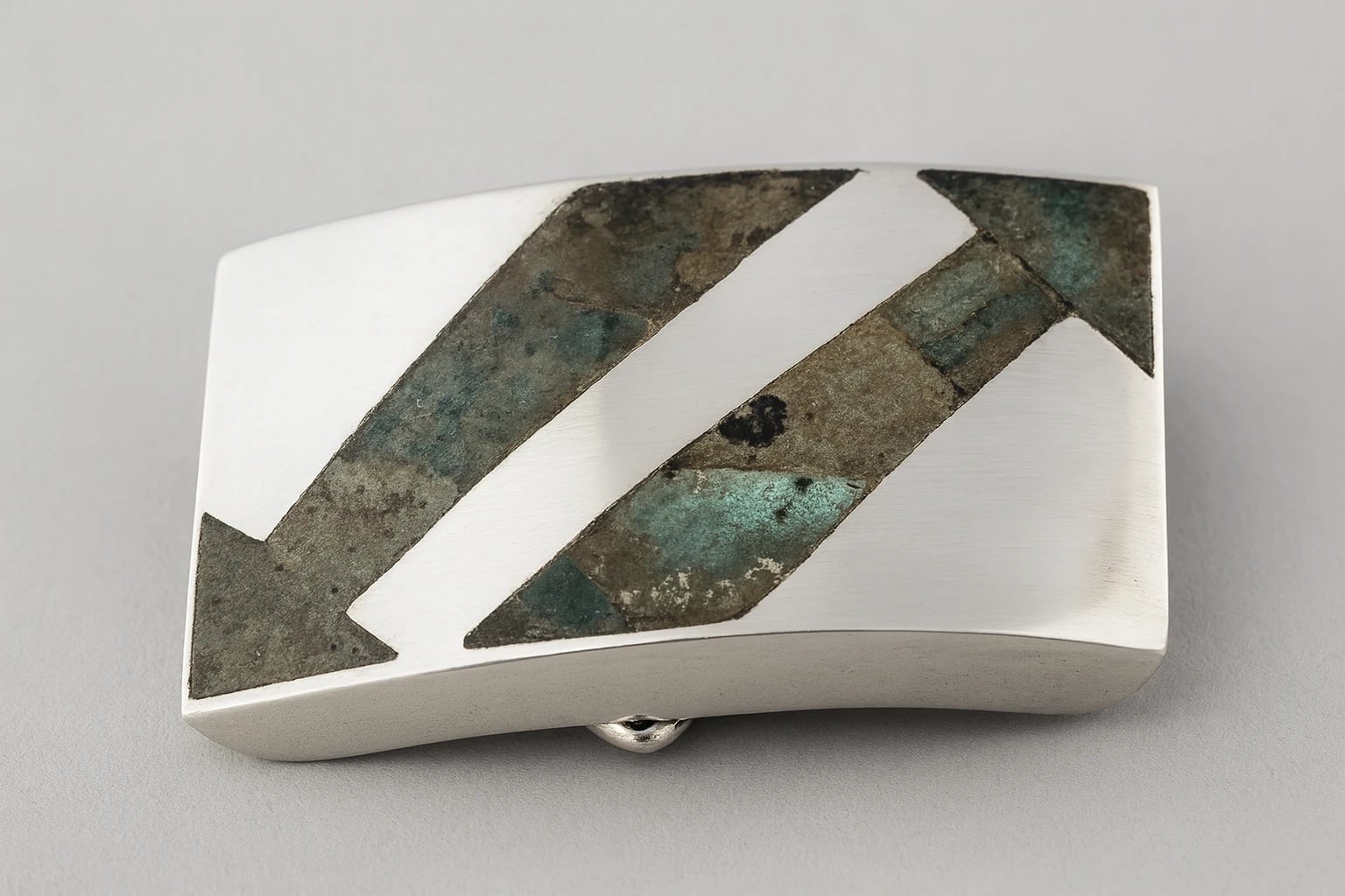 William Spratling Buckle with Two Inset Azur-Malachite Arrows