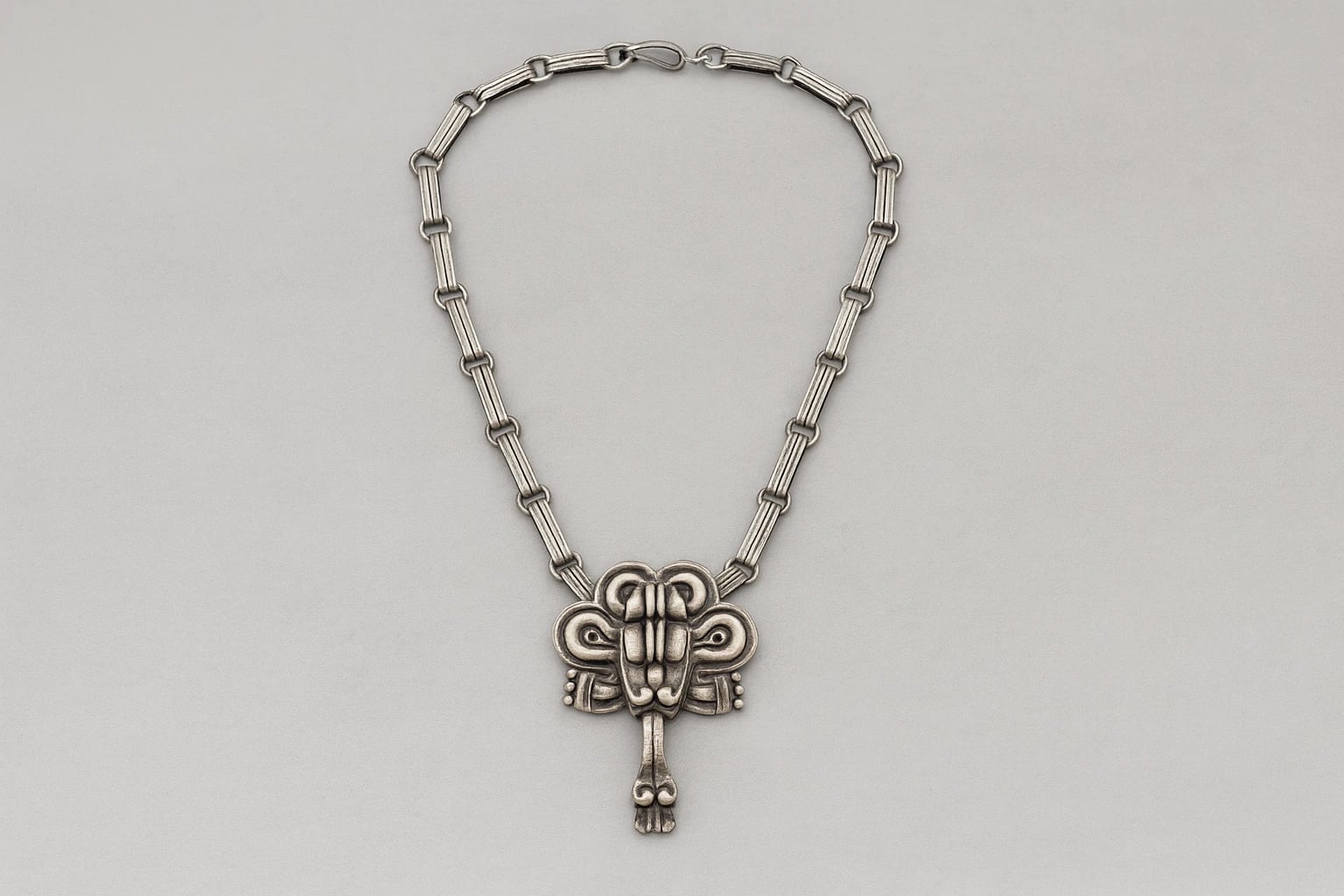 William Spratling Serpent Face Necklace