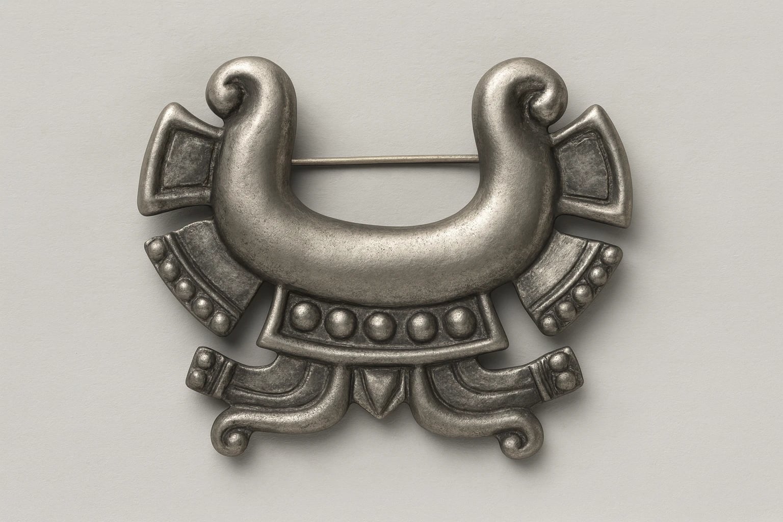 William Spratling Large Chupamirto Azteca Brooch
