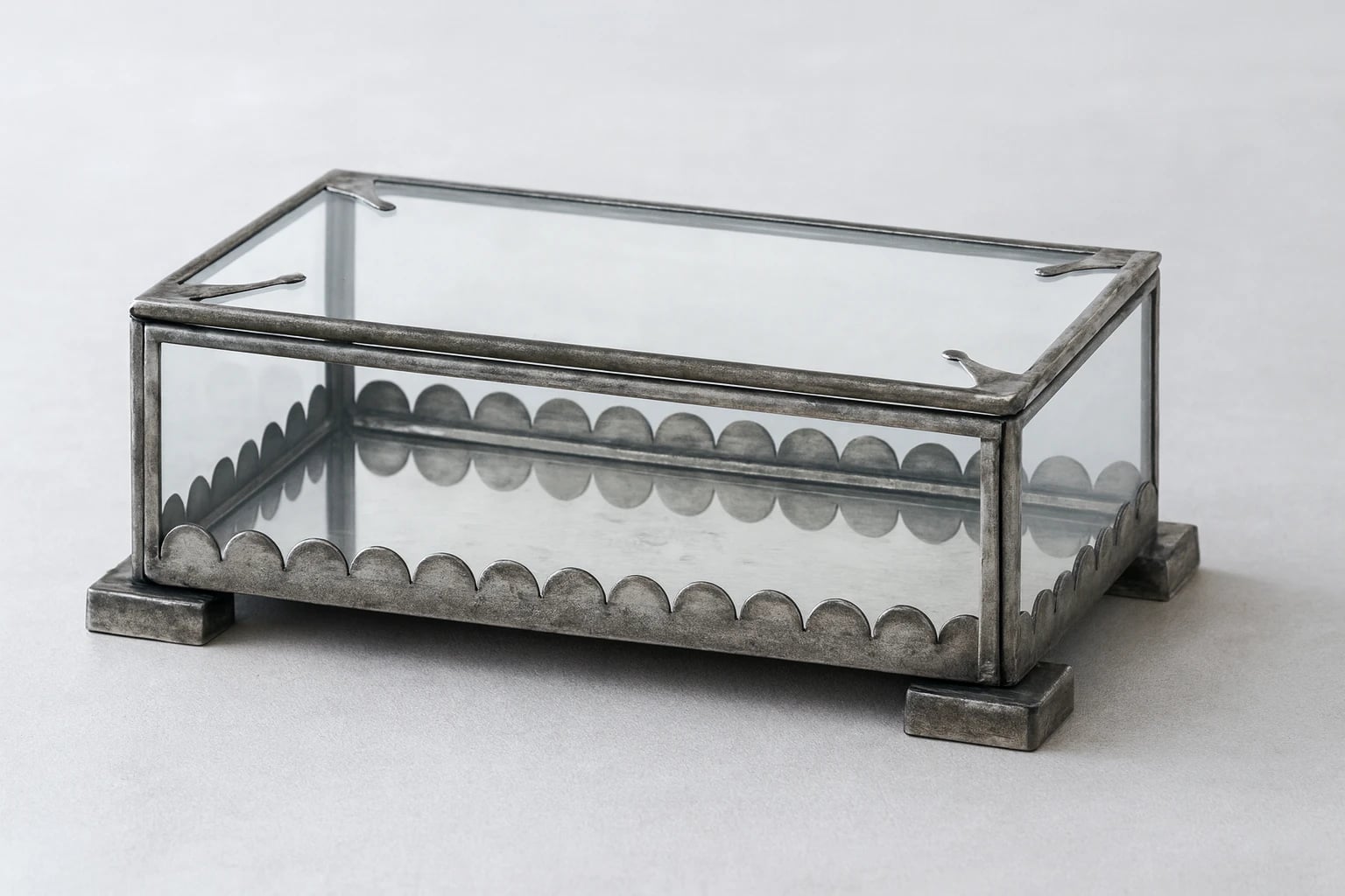 William Spratling Low Rectangular Tin Box