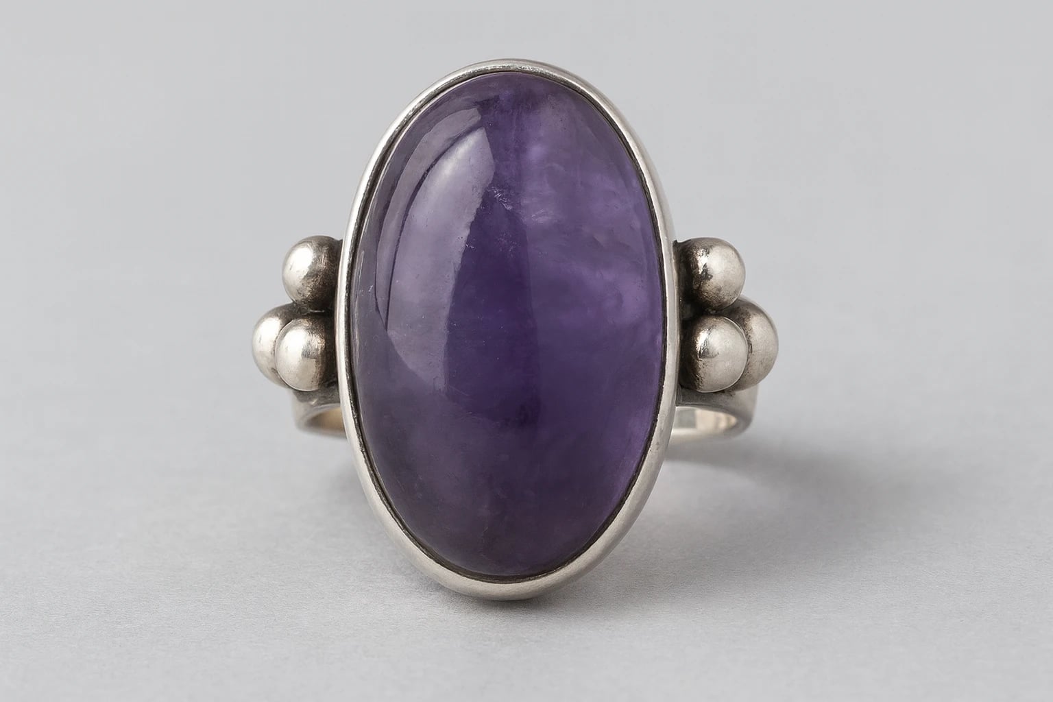 William Spratling Beaded Amethyst Ring
