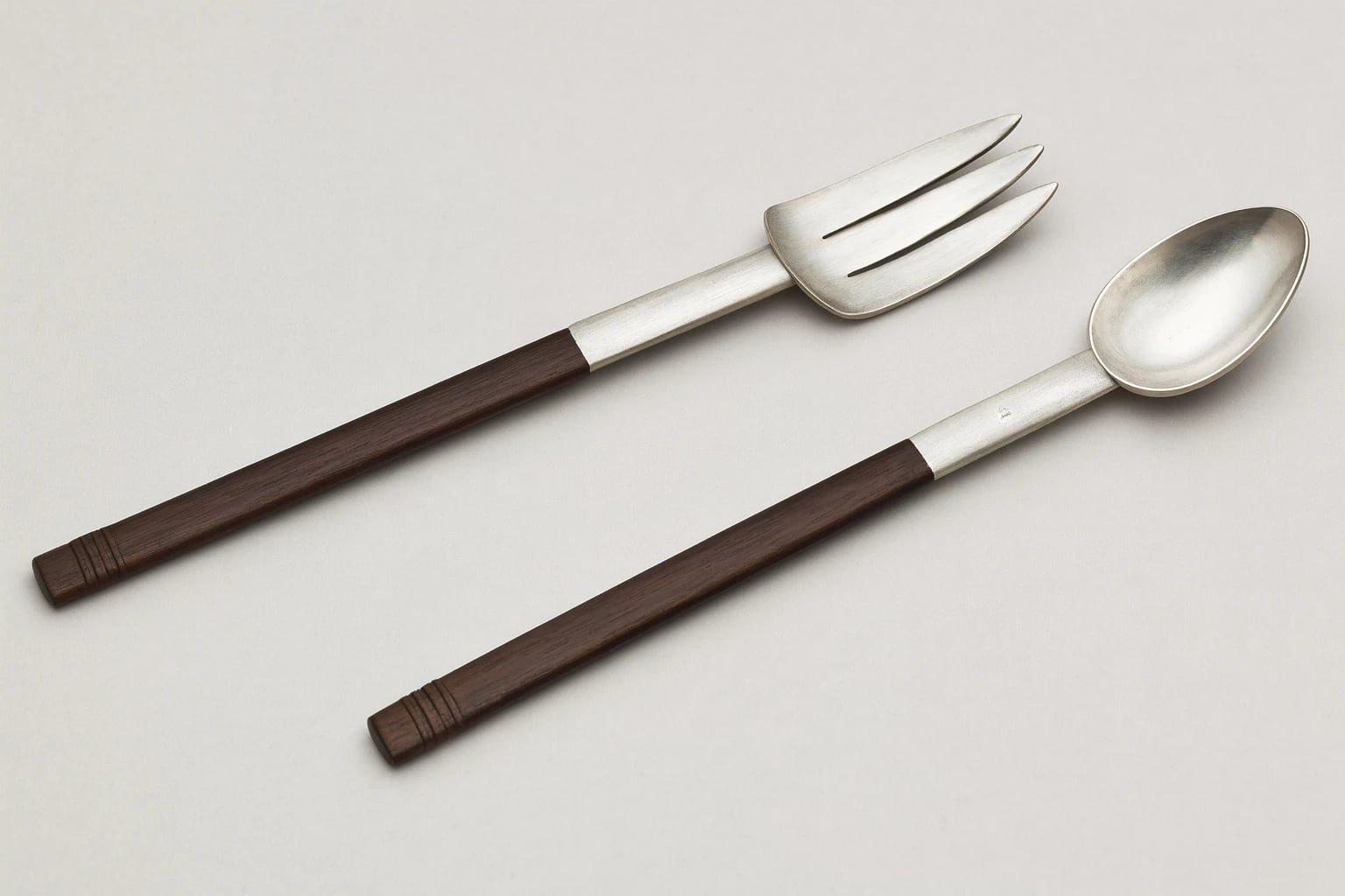 William Spratling Slender Rosewood Salad Servers