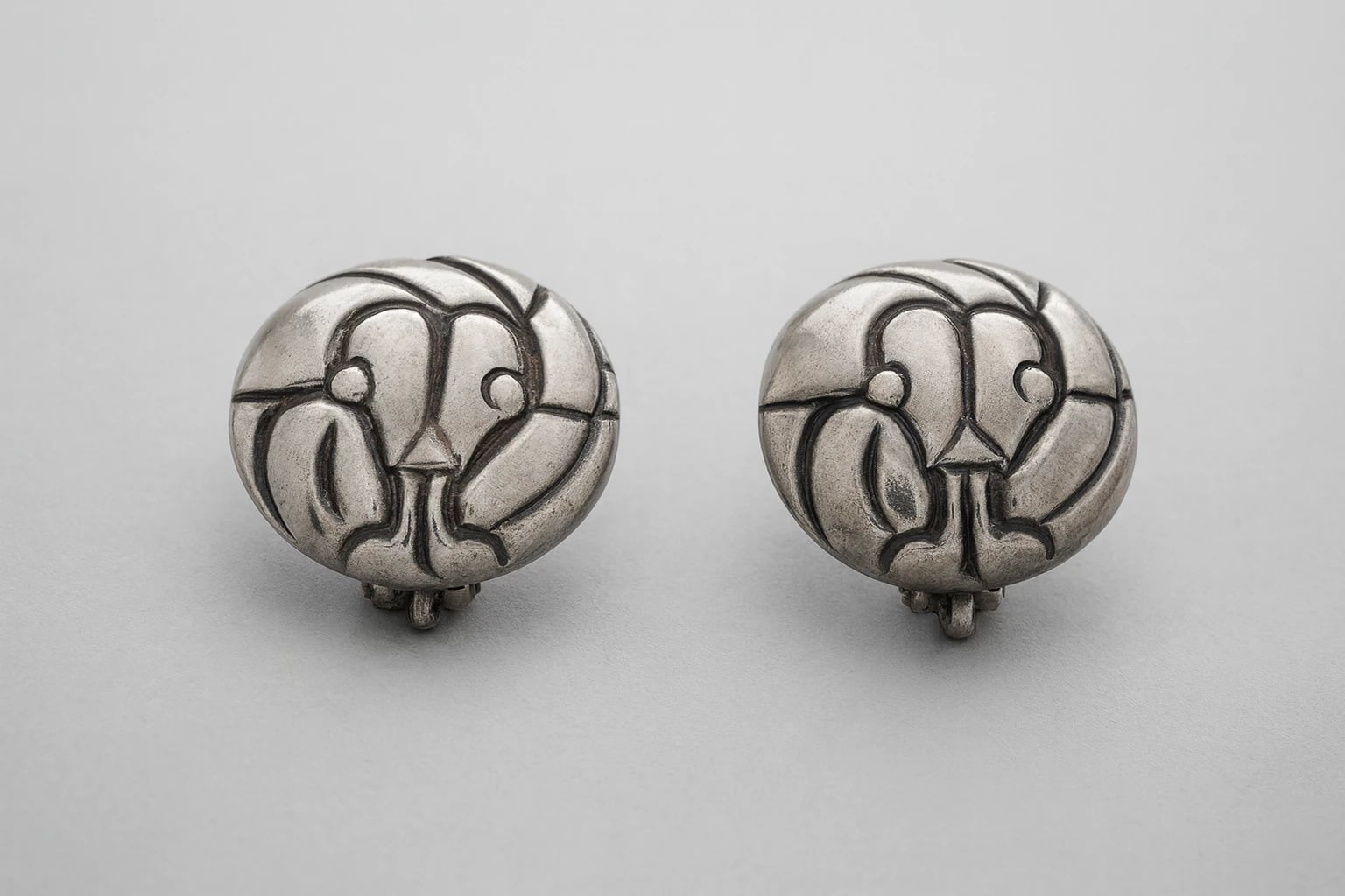 William Spratling Silson Plated Earrings