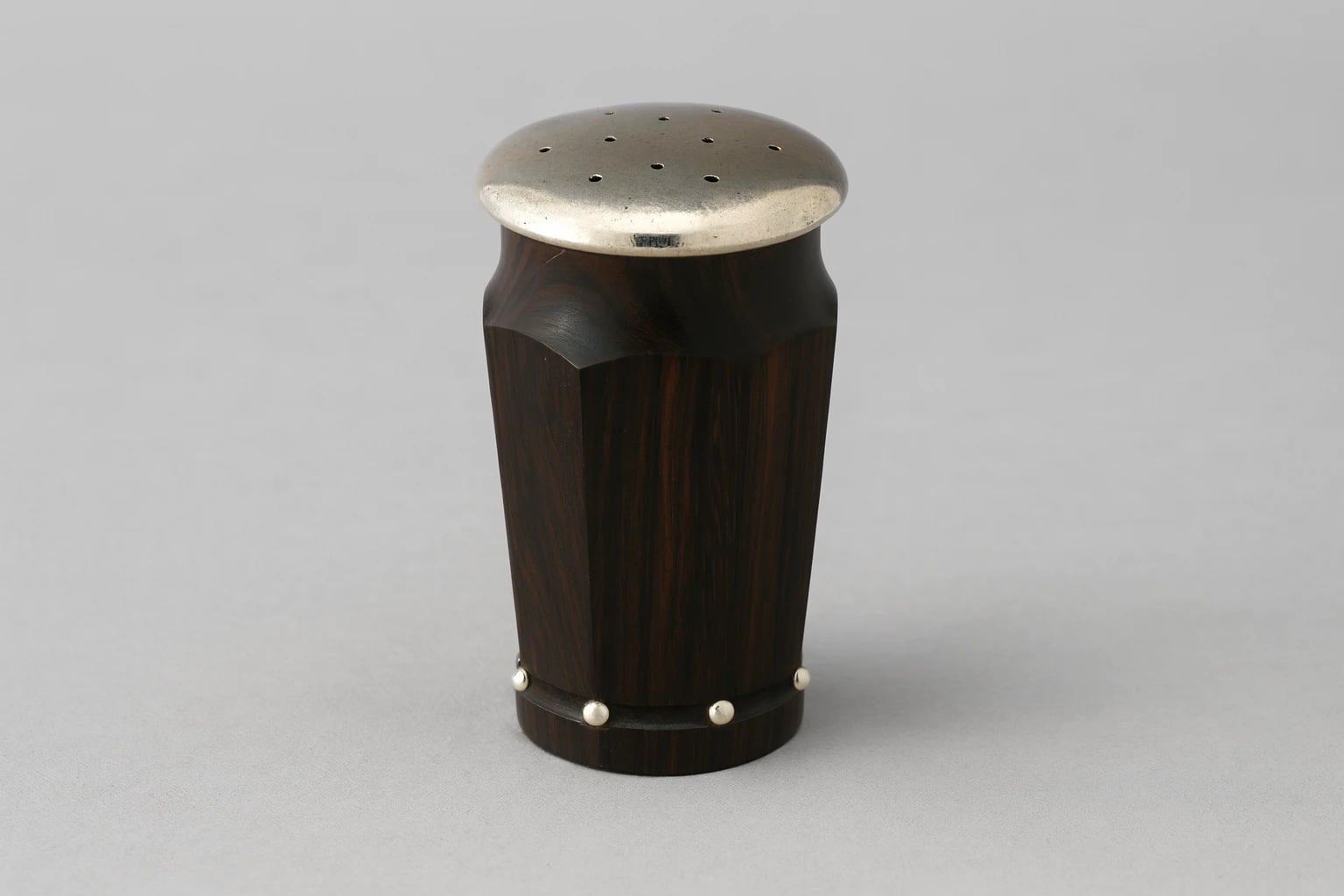 William Spratling Salt Shaker of Shaped Rosewood