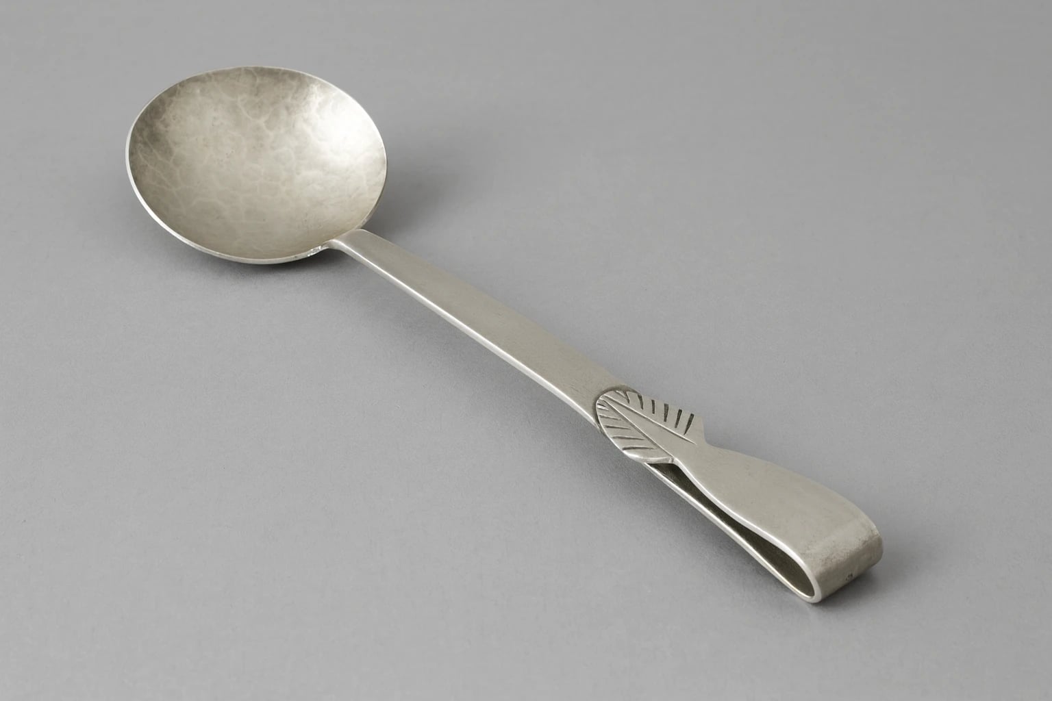 William Spratling Spoon with Rat Tail, Hammered Bowl