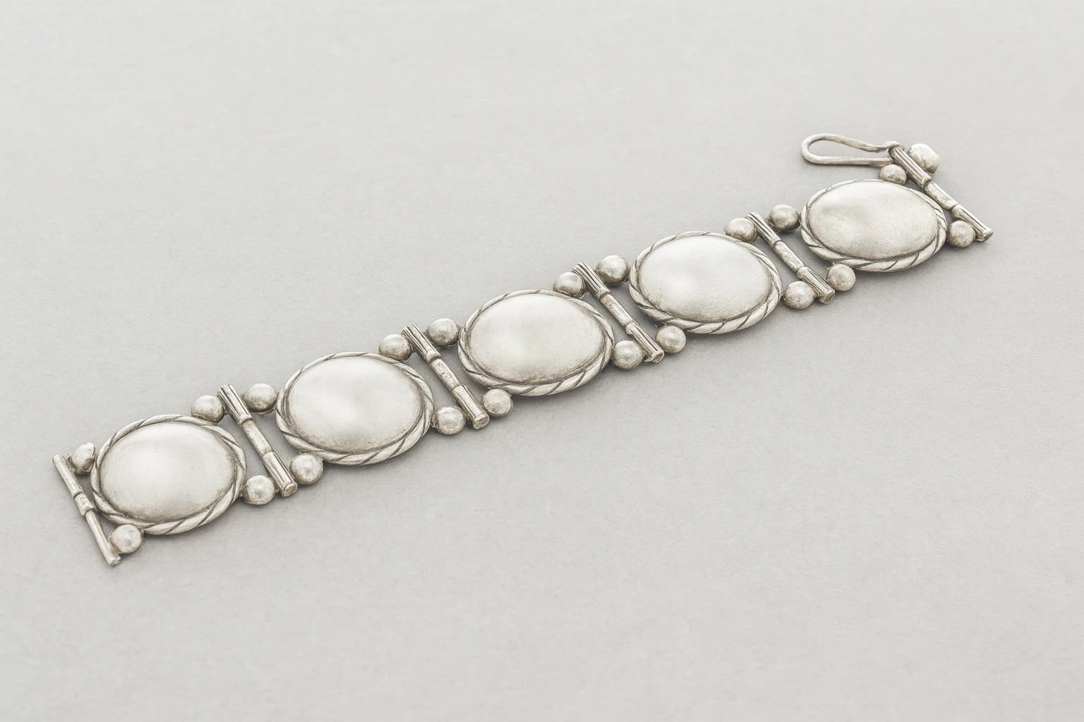 William Spratling Rope Edged Link Bracelet