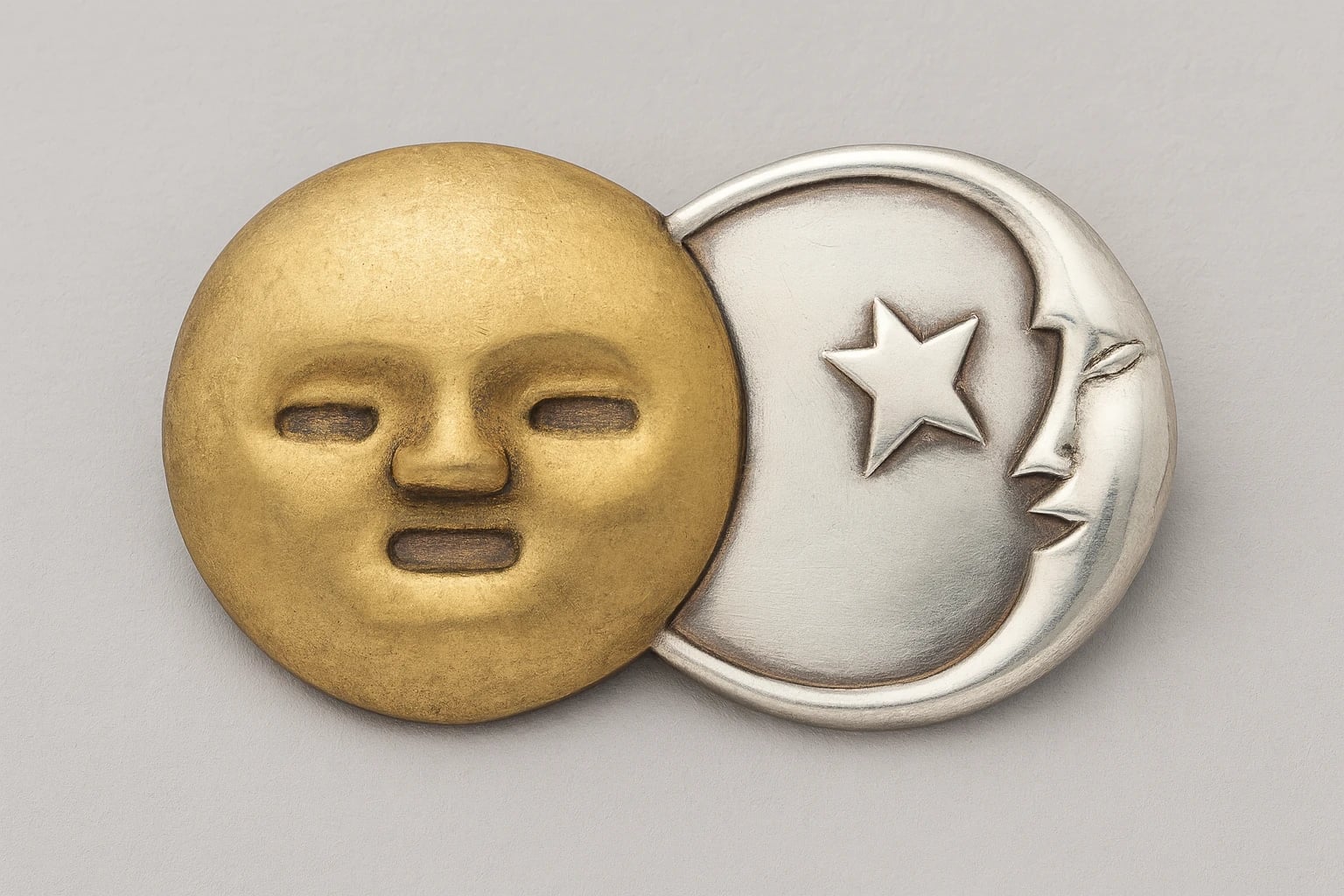 William Spratling Brooch of Sun and Moon