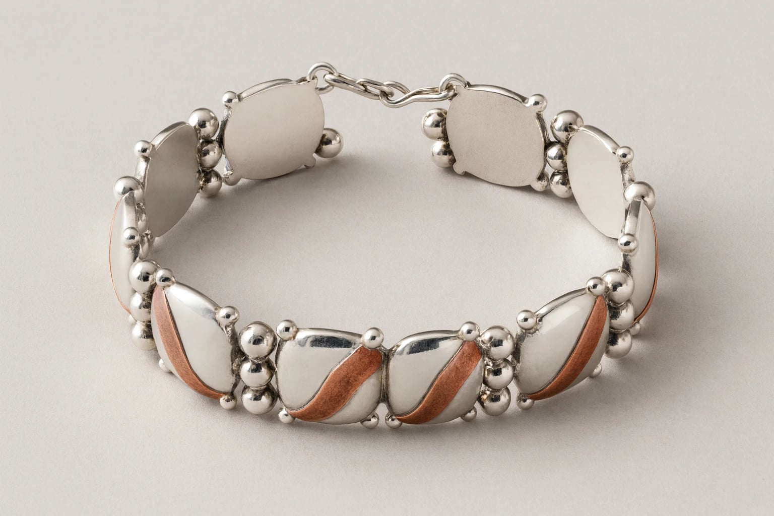 William Spratling Copper Banded Link Bracelet