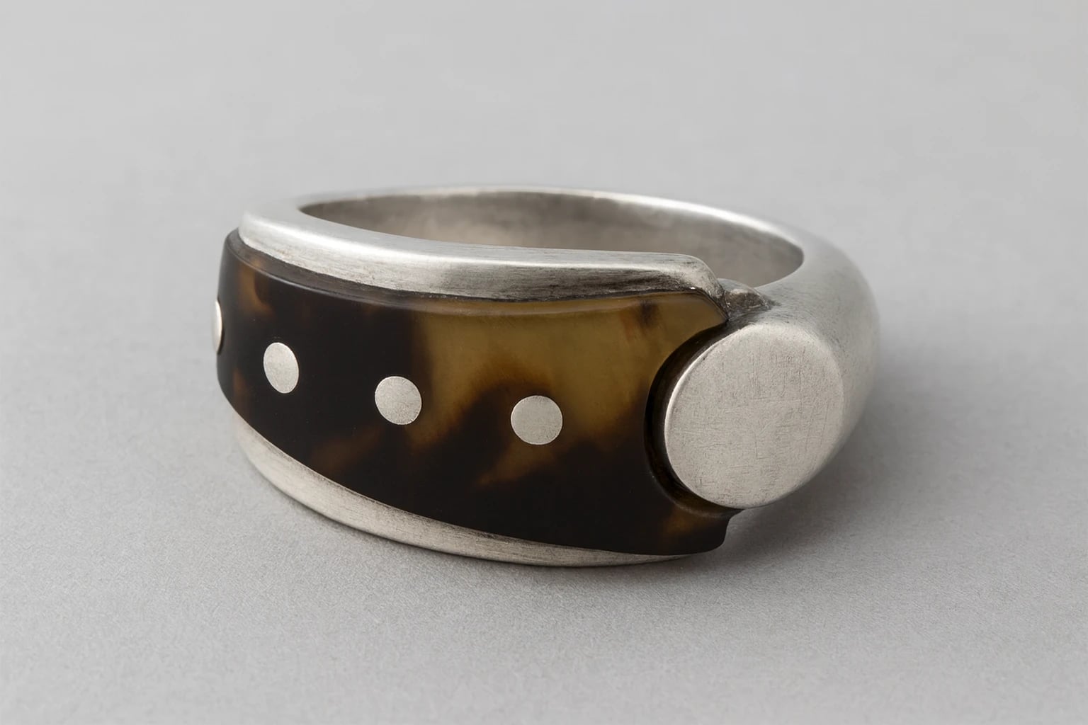 William Spratling Tortoise Shell Wedge Ring